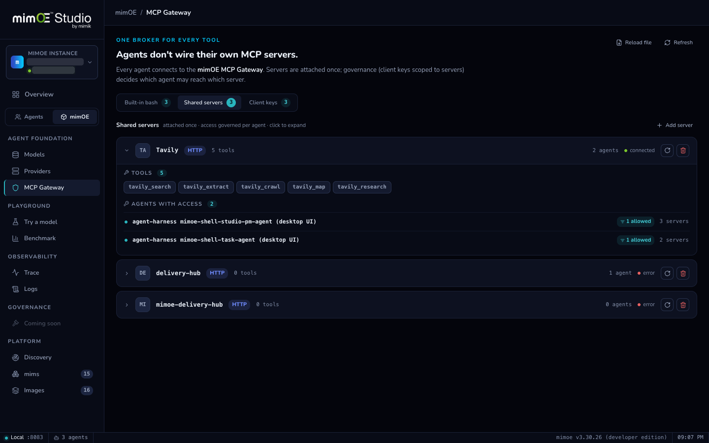 MCP Gateway page